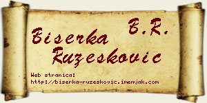 Biserka Ružesković vizit kartica